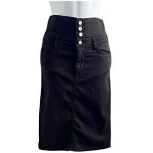 ZARA WOMAN Black High Waisted Pencil Skirt With Size S